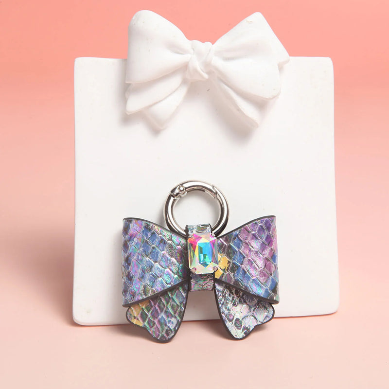 Heart rhinestone butterfly bow charms display with packaging