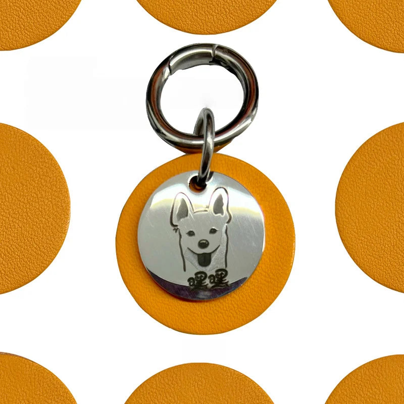 Anti-loss pet identification tag with owner contact info engraving