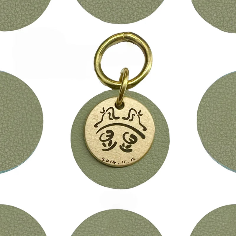 Lightweight zinc alloy metal pet tag with enamel color finish